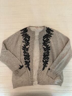 Vintage Castle 48 Beaded Wool and Rabbit Hair Sweater